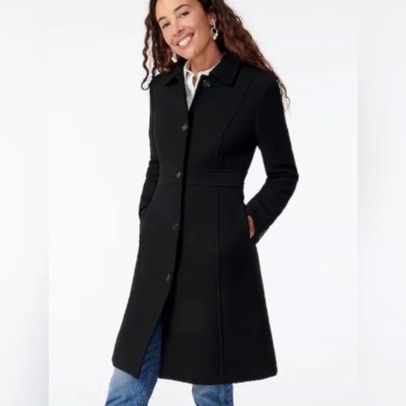 J. Crew Lady Day Italian Double Cloth Coat Size 4 Deep Navy - Picture 1 of 5